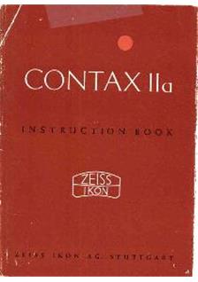 Zeiss Ikon Contax 2 a manual. Camera Instructions.